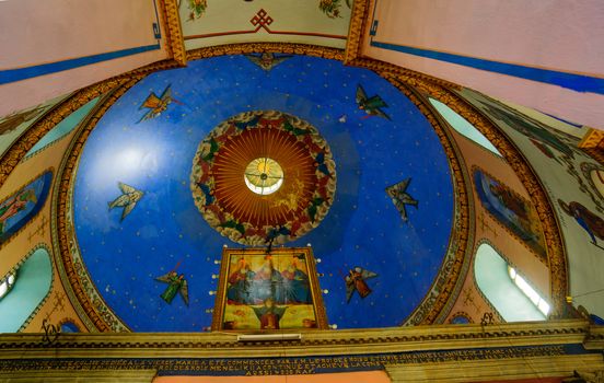 JERUSALEM, ISRAEL - SEPTEMBER 23, 2016: The dome of the Ethiopian Orthodox Tewahedo Church, in Jerusalem, Israel