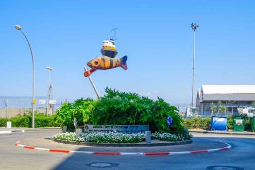 HAIFA, ISRAEL - SEPTEMBER 29, 2016: Haifa - Boston Connection square, in Haifa, Israel