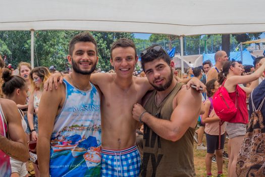 HAIFA, ISRAEL - JUNE 22, 2018: Various people take part in the annual pride parade of the LGBT community, in Haifa, Israel