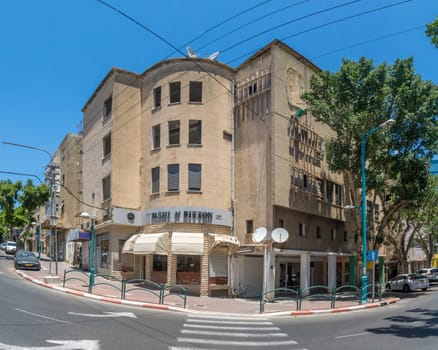 HAIFA, ISRAEL - JUNE 09, 2018: Old building, partially deserted, in Hadar HaCarmel neighborhood, Haifa, Israel