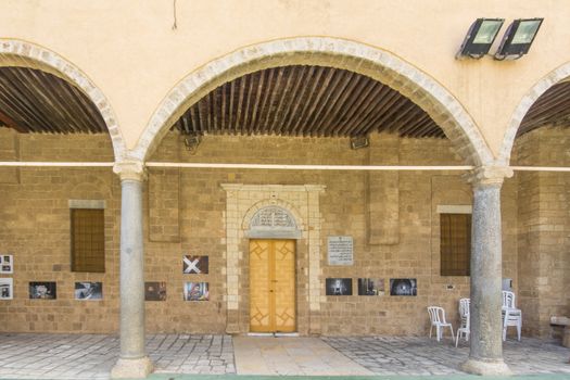 HAIFA, ISRAEL - JULY 21, 2018: The facade of the Church of our Lady, in Haifa, Israel