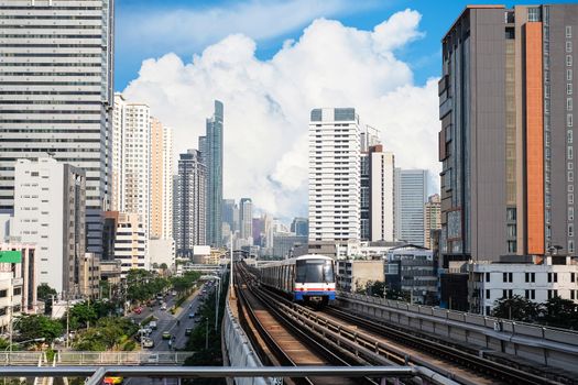 Sky Train at bangkok,thailand