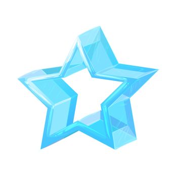 A nice illustration of an ice star that can be used for various educational topics and the like