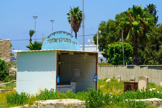 HAIFA, ISRAEL - JULY 21, 2015: The holy grave of Rabbi Nissim Yosef Elnekave in downtown Haifa, Israel.