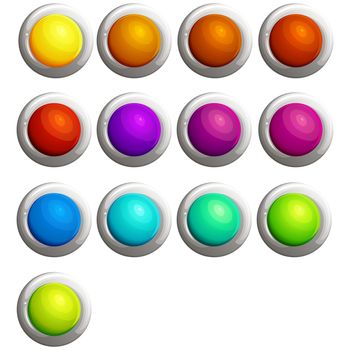 Very nice and beautiful, round multi-colored button type icons to be used on multiple themes