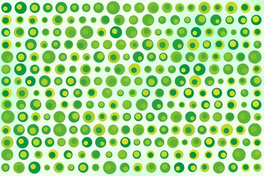 Texture background made of  green and yellow dots, or circles