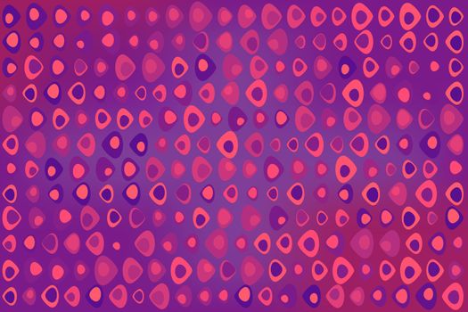 Texture background made of a violet and purple dots, or triangles with round corners