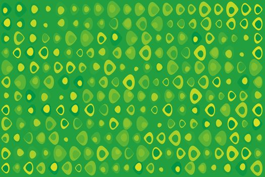 Texture background made of a green and yellow dots, or triangles with round corners
