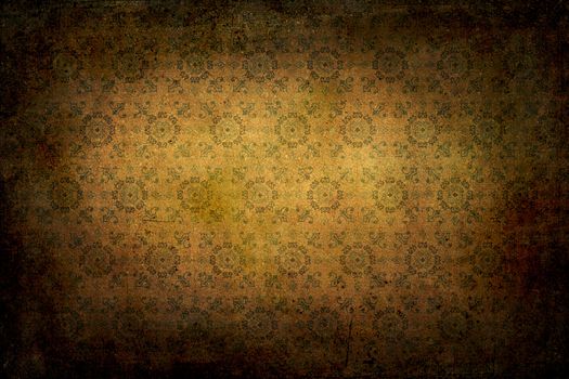 Old classical renaissance texture. Colors green, yellow and brown