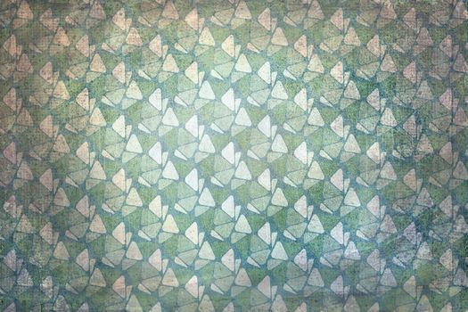 Sixties decoration pattern background. Colors beige, green and blue