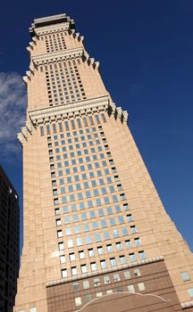 KAOHSIUNG, TAIWAN -- MAY 22, 2014: The Grand Fifity Tower built in 1992 was the first building in Taiwan to reach 50 floors.