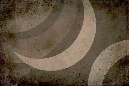 Grunge texture with crescent moon to use as background. Colors gray, brown and beige