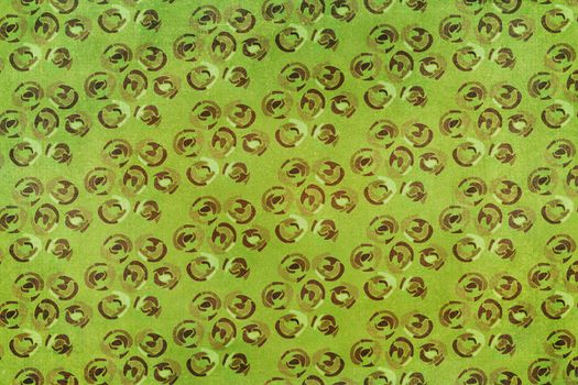 Sixties - Art Deco pattern background. Colors brown and green.