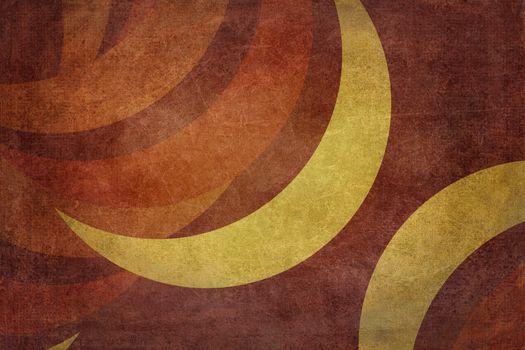 Grunge texture with crescent moon to use as background. Colors yellow, red and violet