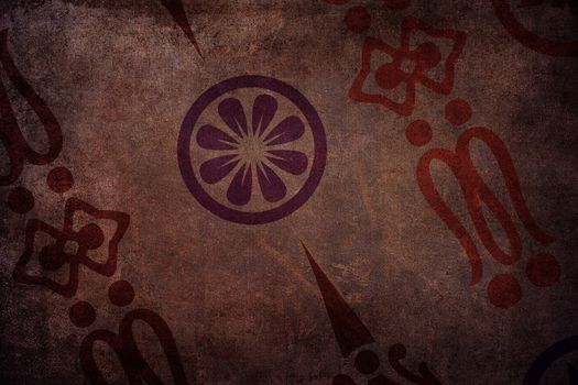 Classical renaissance style background texture. Colors red, purple and brown
