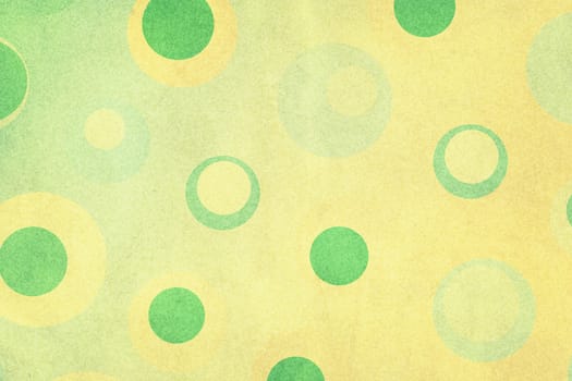 Texture background made of  green and yellow dots, or circles