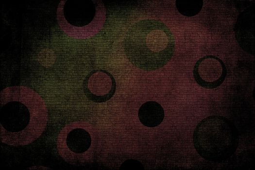 Dark texture background made of  multicolor dots, or circles