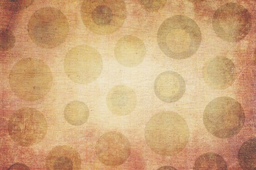 Light texture background made of  green and brown dots, or circles