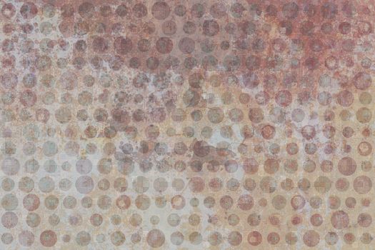 Texture background made of brown and beige dots, or circles, on beige