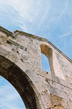 Architectural details on ancient streets of Kos Island in Greece, travel and sightseeing concept