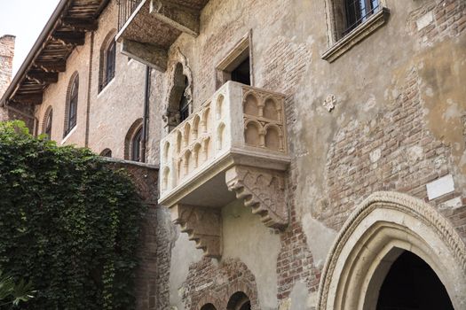 Verona, Italy, Europe, August 2019, the Balcony from Romeo and Juliet