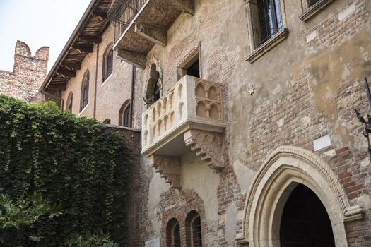 Verona, Italy, Europe, August 2019, the Balcony from Romeo and Juliet