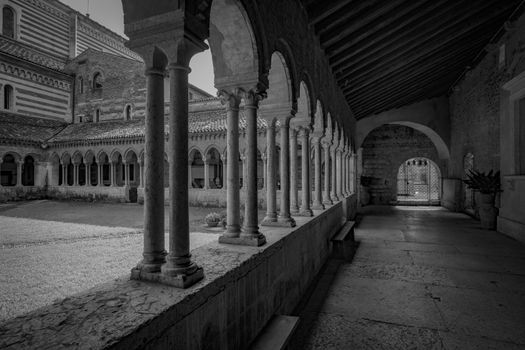 Verona, Italy, Europe, August 2019, A view of the Basilica di San Zeno Maggiore