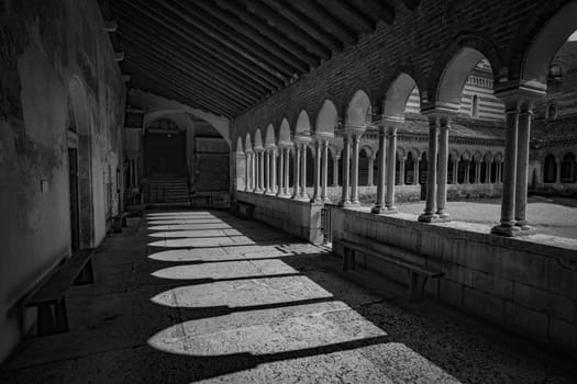 Verona, Italy, Europe, August 2019, A view of the Basilica di San Zeno Maggiore