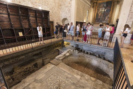 Verona, Italy, Europe, August 2019, A view of the Duomo Cattedrale di Santa Maria Matricolare