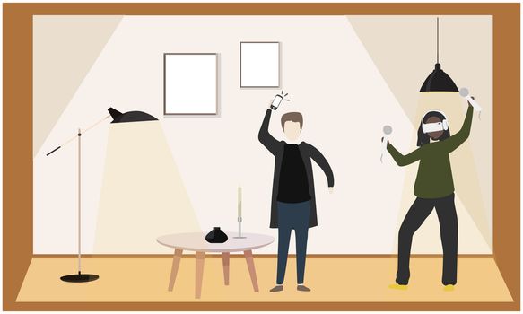 girls are dancing at home during holidays