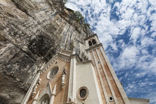 Spiazzi, Italy, Europe, August 2019, The Sanctuary of Madonna della Corona Church