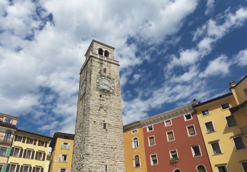Riva Del Garda, Italy, Europe, August 2019, The historic Tower Apponale