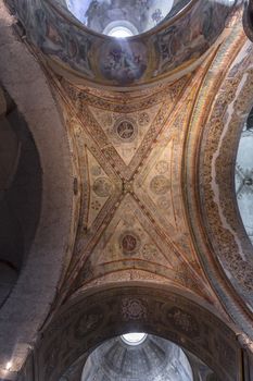 Brescia, Italy, Europe, August 2019, A view of the Old Cathedral, the Duomo Vecchio