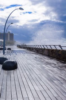 TEL-AVIV - JANUARY 25, 2016: Winter scene, in the Tel-Aviv Port compound, Israel. The port compound was restored as a dining and commercial area