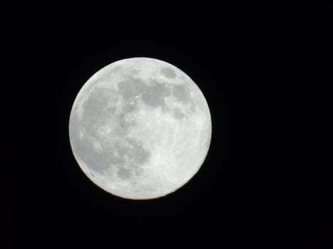 Beautiful caption of the moonlight over the village in winter days with some trees and leaves in the background by night and by day.