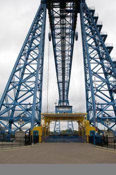 The transporter bridge across the river Tees