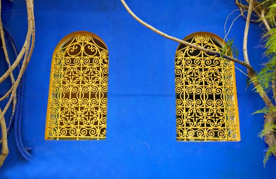 The many decorative windows in Marrakech houses and gardens