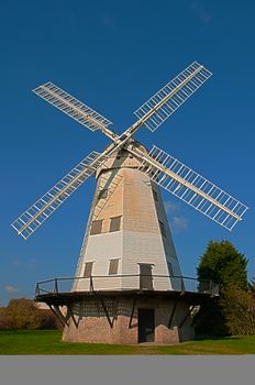 An old smock windmill at Upminster, Essex, England