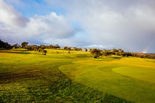 Flinders Golf Course on the Mornington Peninsula on a winter's afternoon in Victoria, Australia