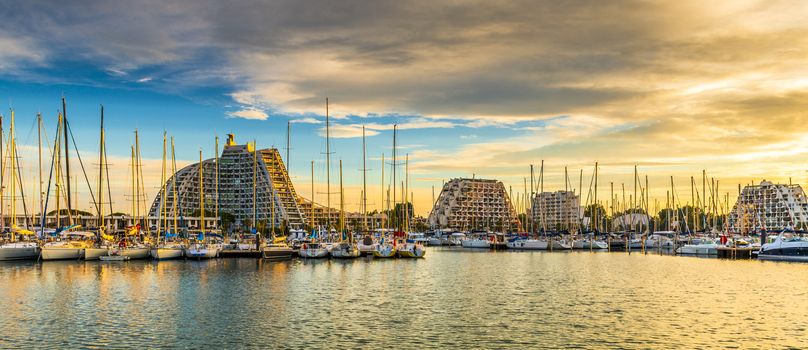 Seaside resort created in the 65s on the Mediterranean coast in the Hérault department in the Occitanie region in the south of France.