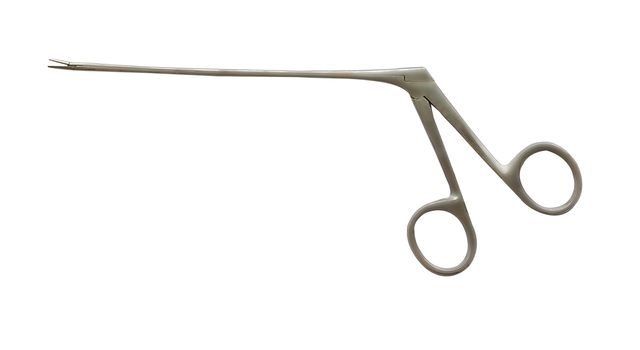 Aligator forceps or crocodile forceps on white isolated background