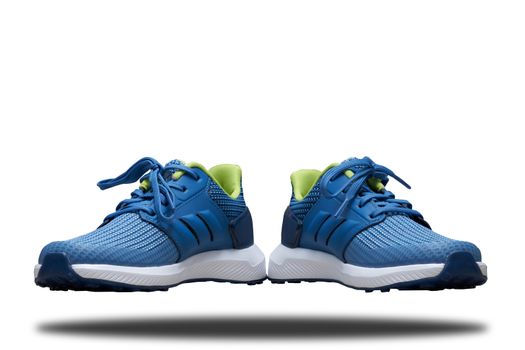 blue  sport shoes  on white isolated background