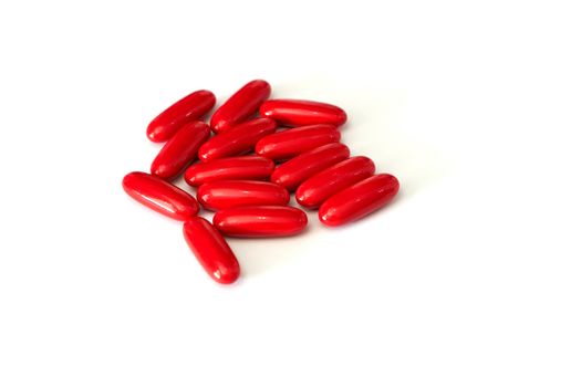 closed up Medical tablets on white floor