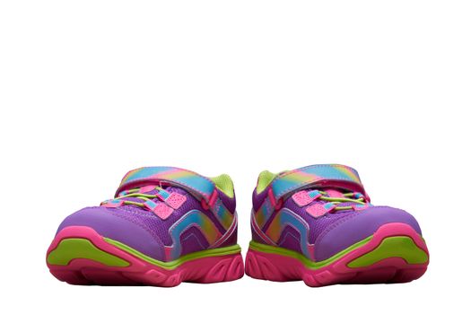 child 5-7 yr shoes on isolated whire backgrond