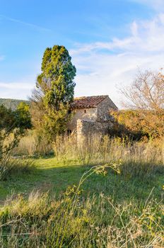 An old stone house in Provence, near Brignoles (Gareoult) in the South of France