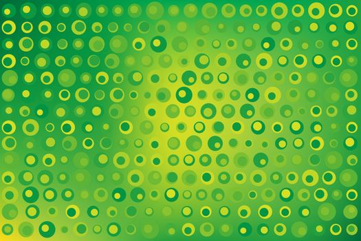 Texture background made of  green and yellow dots, or circles