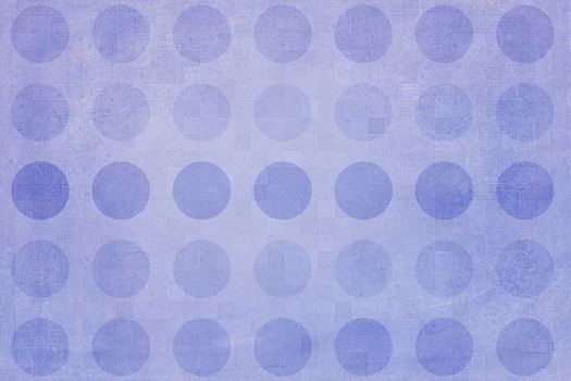 Texture background made of  blue dots, or circles, and squares