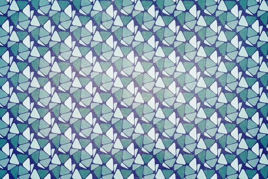 Sixties decoration pattern background. Colors teal, green and blue