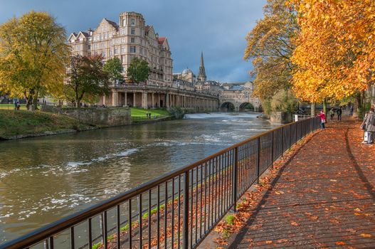 looking towards pulteney bridge