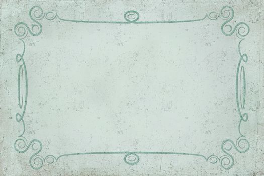 An antique decorative frame with a background with green marble texture